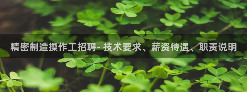 彩神v网赌软件下载：精密制造操作工招聘- 技术要求、薪资待遇、职责说明