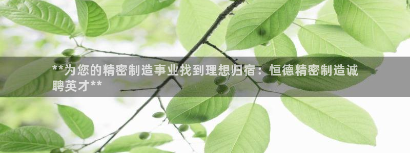 彩神v8手机客户端下载：**为您的精密制造事业找到理想归宿：恒德精密制造诚
聘英才**