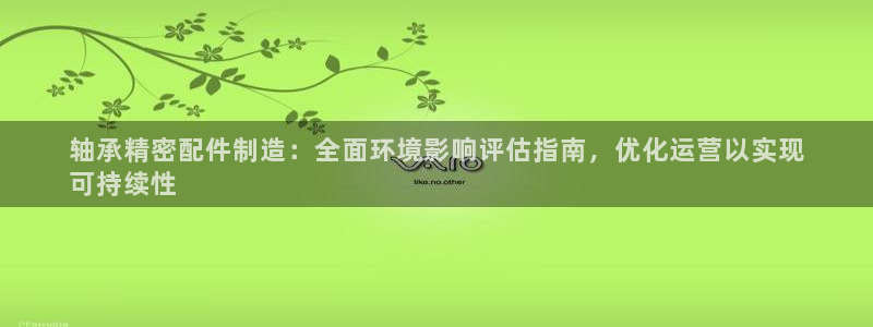 彩神V3大赢家：轴承精密配件制造：全面环境影响评估指南，优化运营以实现
可持续性