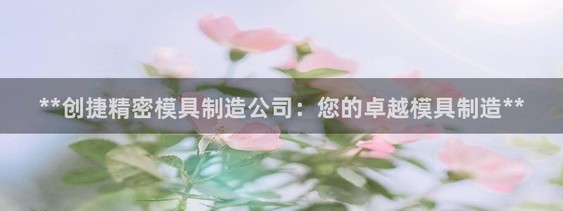 彩神Vii购彩-购彩大厅：**创捷精密模具制造公司：您的卓越模具制造**