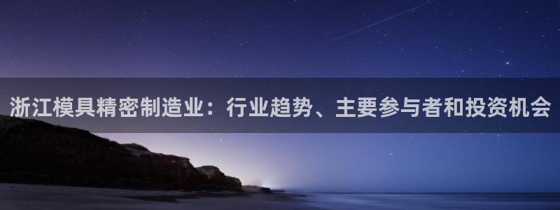 彩神合法吗.是国家认可的吗：浙江模具精密制造业：行业趋势、主要参与者和投资机会